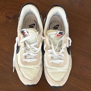 Nike Cream and Black Athletic Shoes